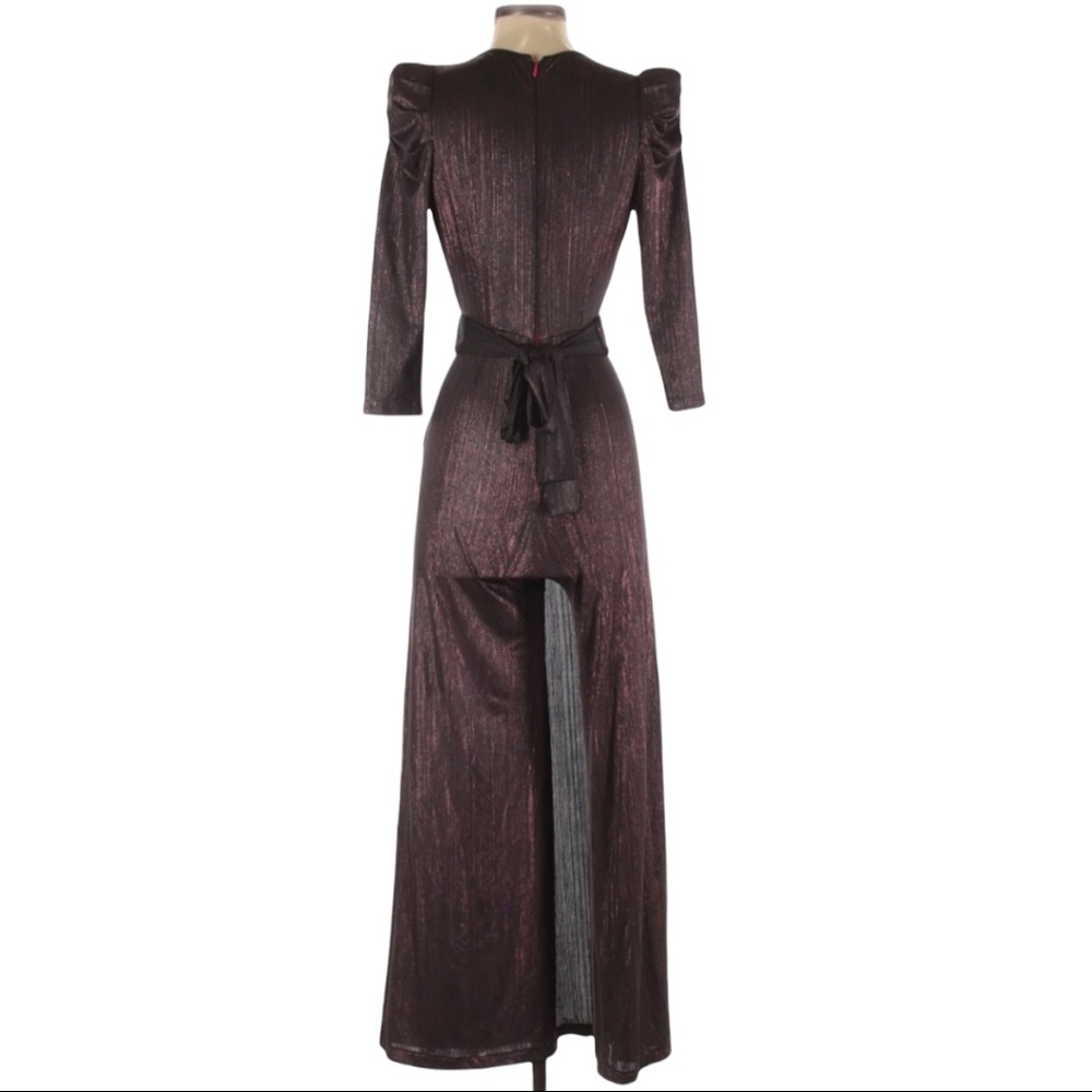 Retrofete | Red Metallic Jumpsuit Top Pants XL - Picture 3 of 6